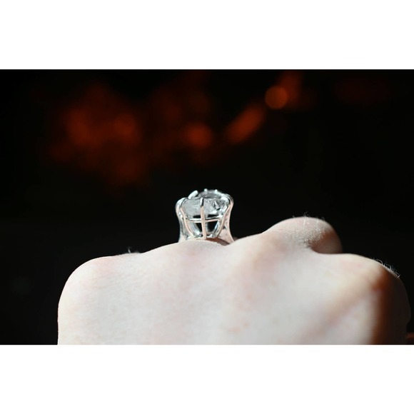 raw diamond engagement ring uncut stone unique alternative unconventiona… - Picture 4 of 7